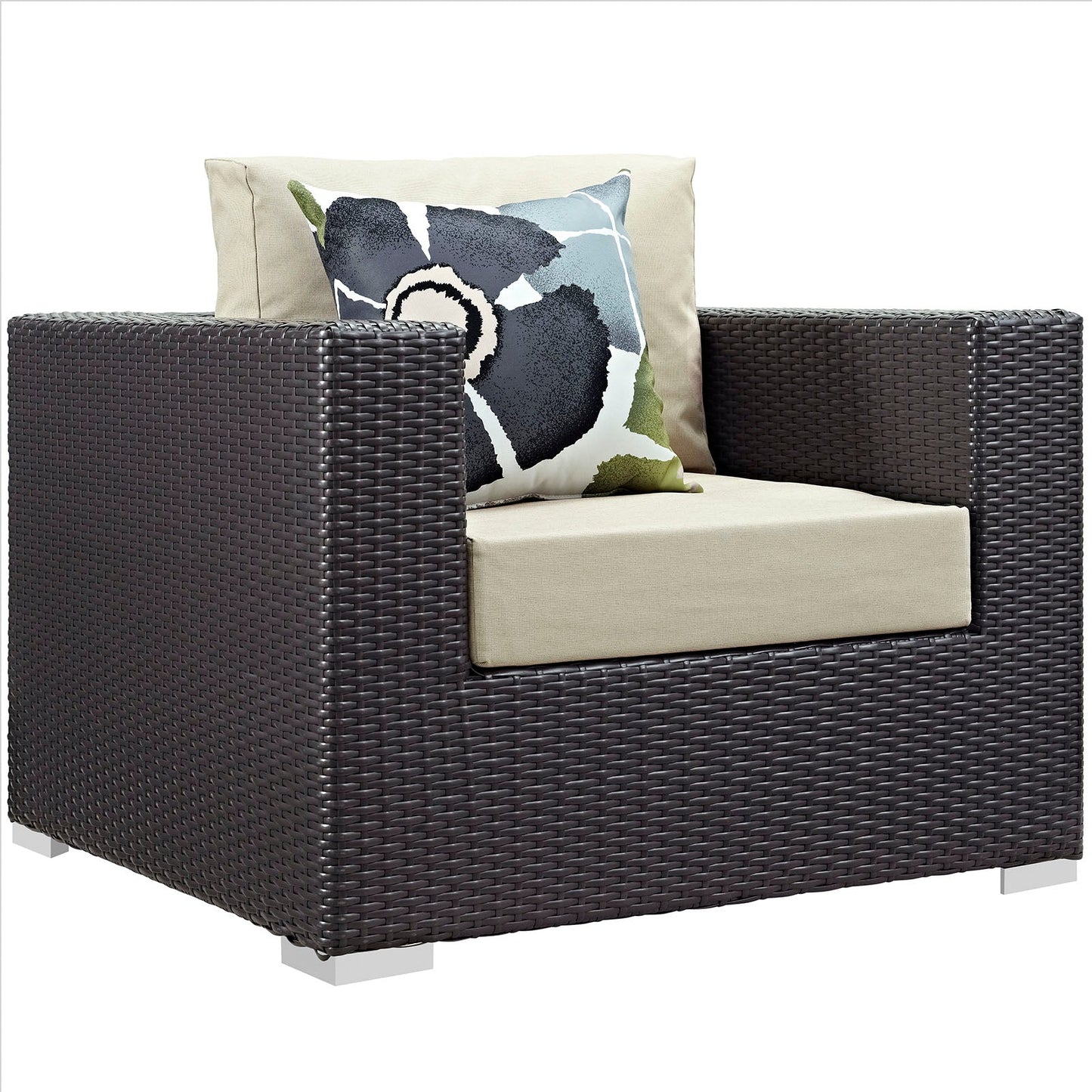 Modway Convene 6 Piece Outdoor Patio Sectional Set | Outdoor Sofas, Loveseats & Sectionals | 