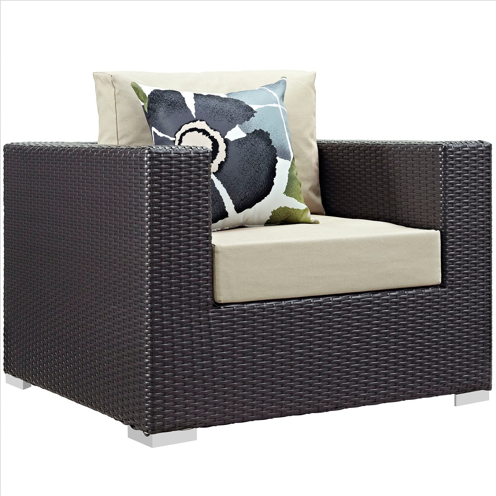 Modway Convene 6 Piece Outdoor Patio Sectional Set | Outdoor Sofas, Loveseats & Sectionals | 