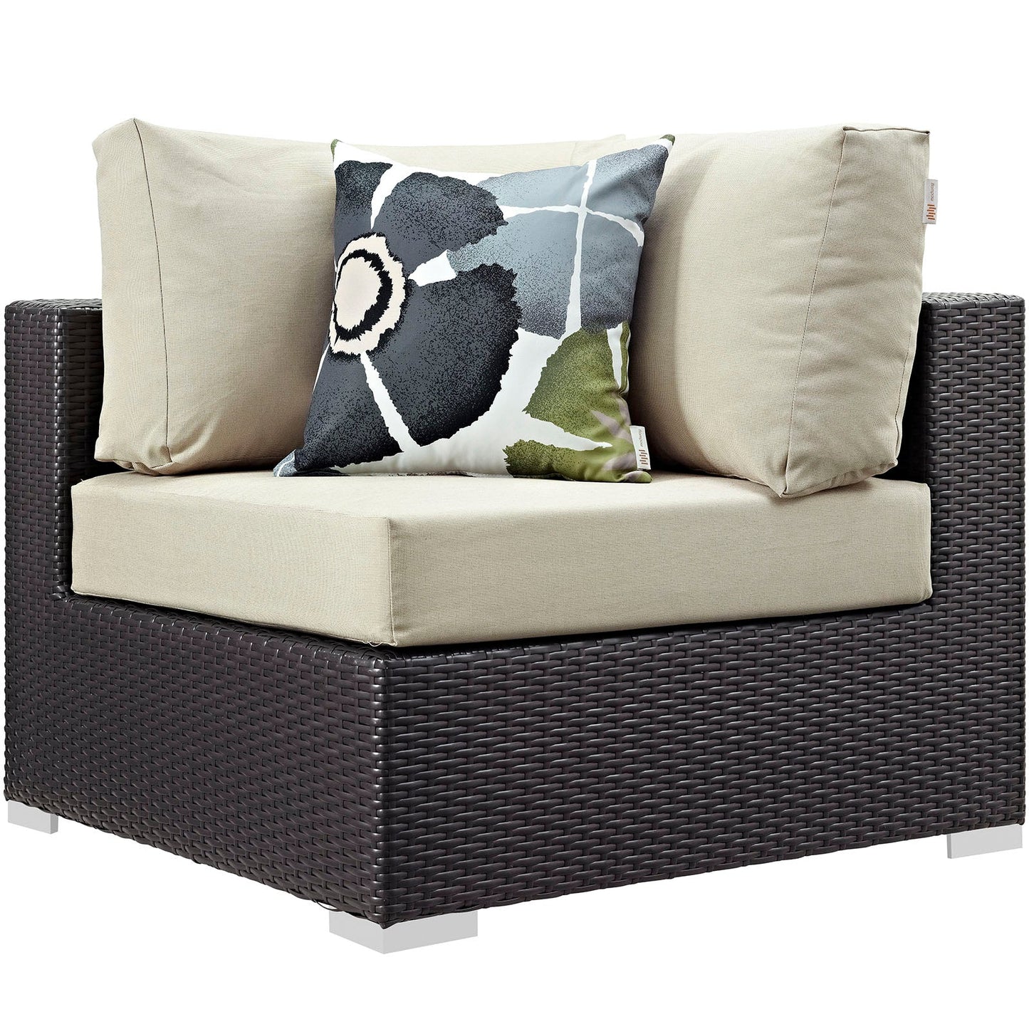 Modway Convene 6 Piece Outdoor Patio Sectional Set | Outdoor Sofas, Loveseats & Sectionals | 