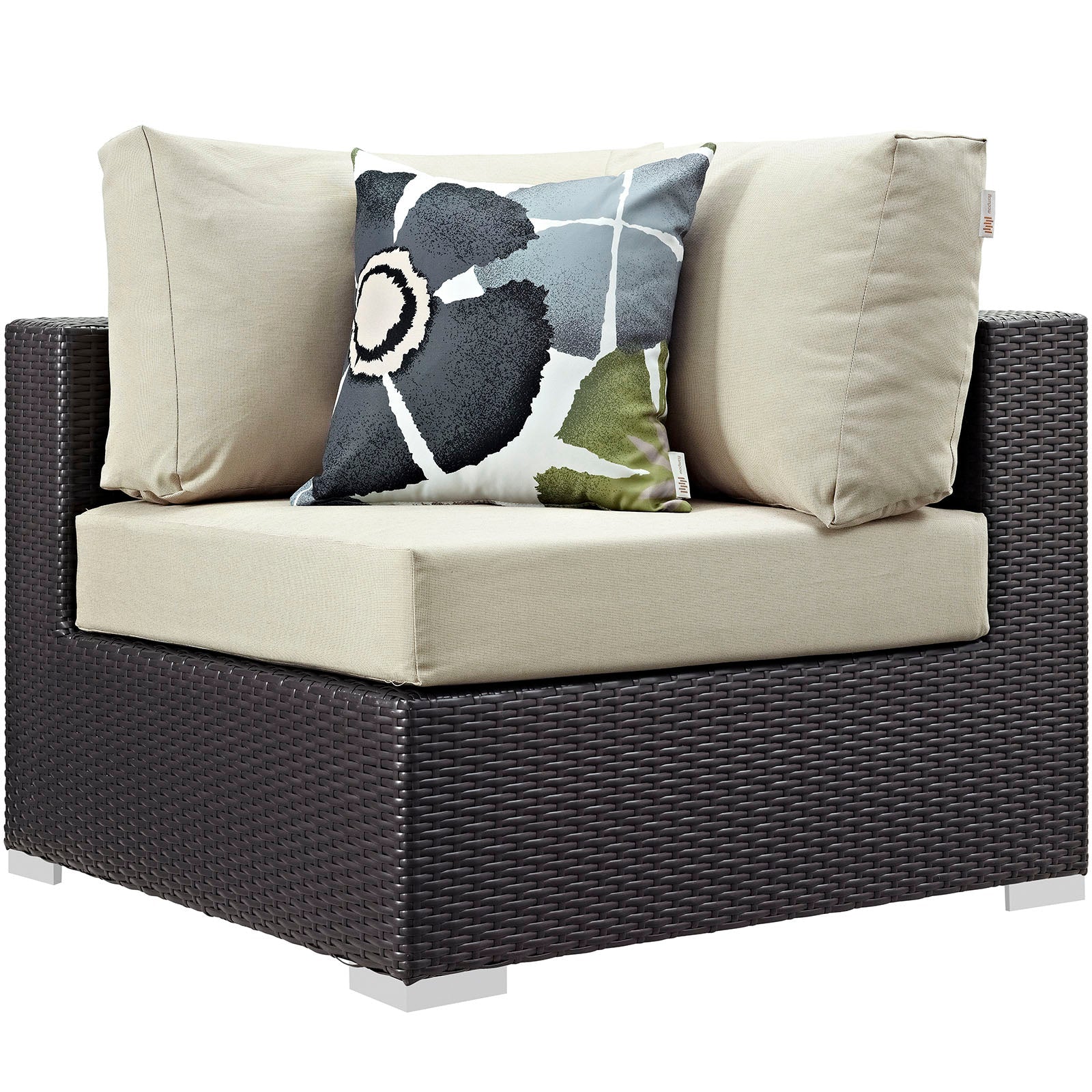 Modway Convene 6 Piece Outdoor Patio Sectional Set | Outdoor Sofas, Loveseats & Sectionals | 
