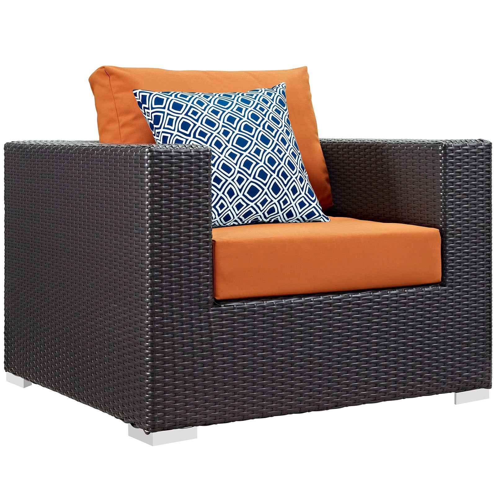 Modway Convene 6 Piece Outdoor Patio Sectional Set | Outdoor Sofas, Loveseats & Sectionals | 