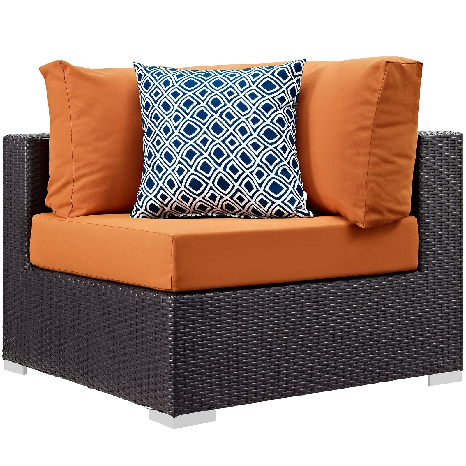 Modway Convene 6 Piece Outdoor Patio Sectional Set | Outdoor Sofas, Loveseats & Sectionals | 