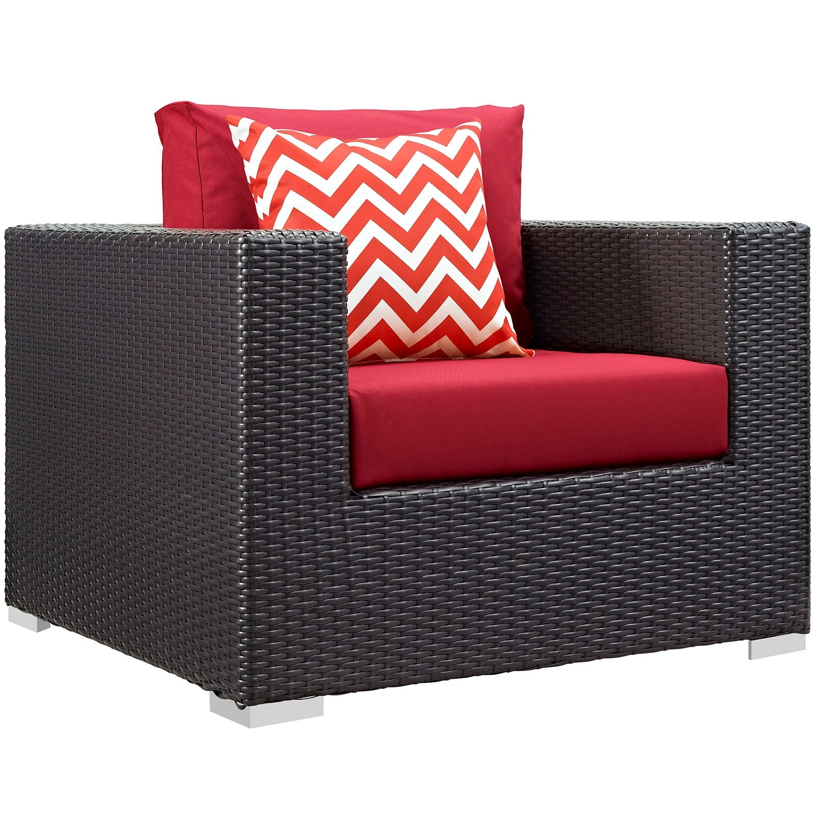 Modway Convene 6 Piece Outdoor Patio Sectional Set | Outdoor Sofas, Loveseats & Sectionals | 
