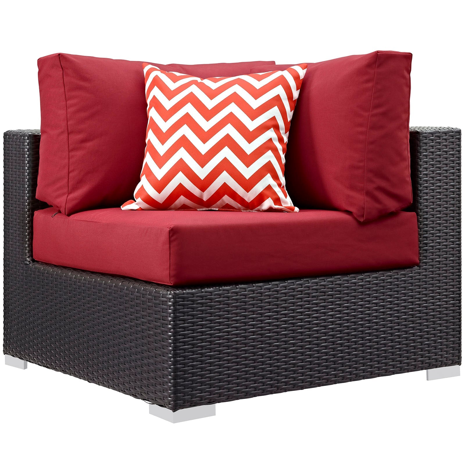 Modway Convene 6 Piece Outdoor Patio Sectional Set | Outdoor Sofas, Loveseats & Sectionals | 