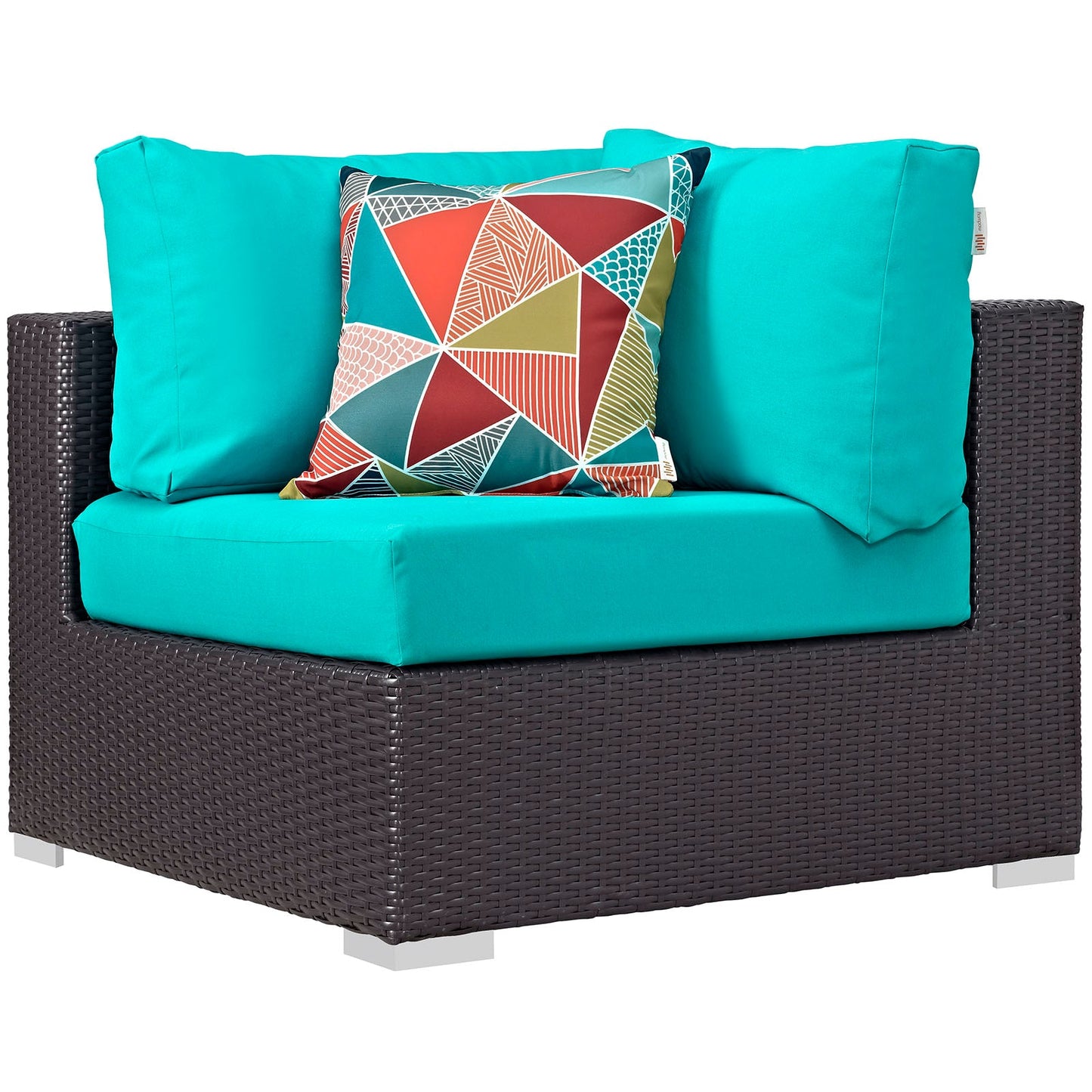 Modway Convene 6 Piece Outdoor Patio Sectional Set | Outdoor Sofas, Loveseats & Sectionals | 