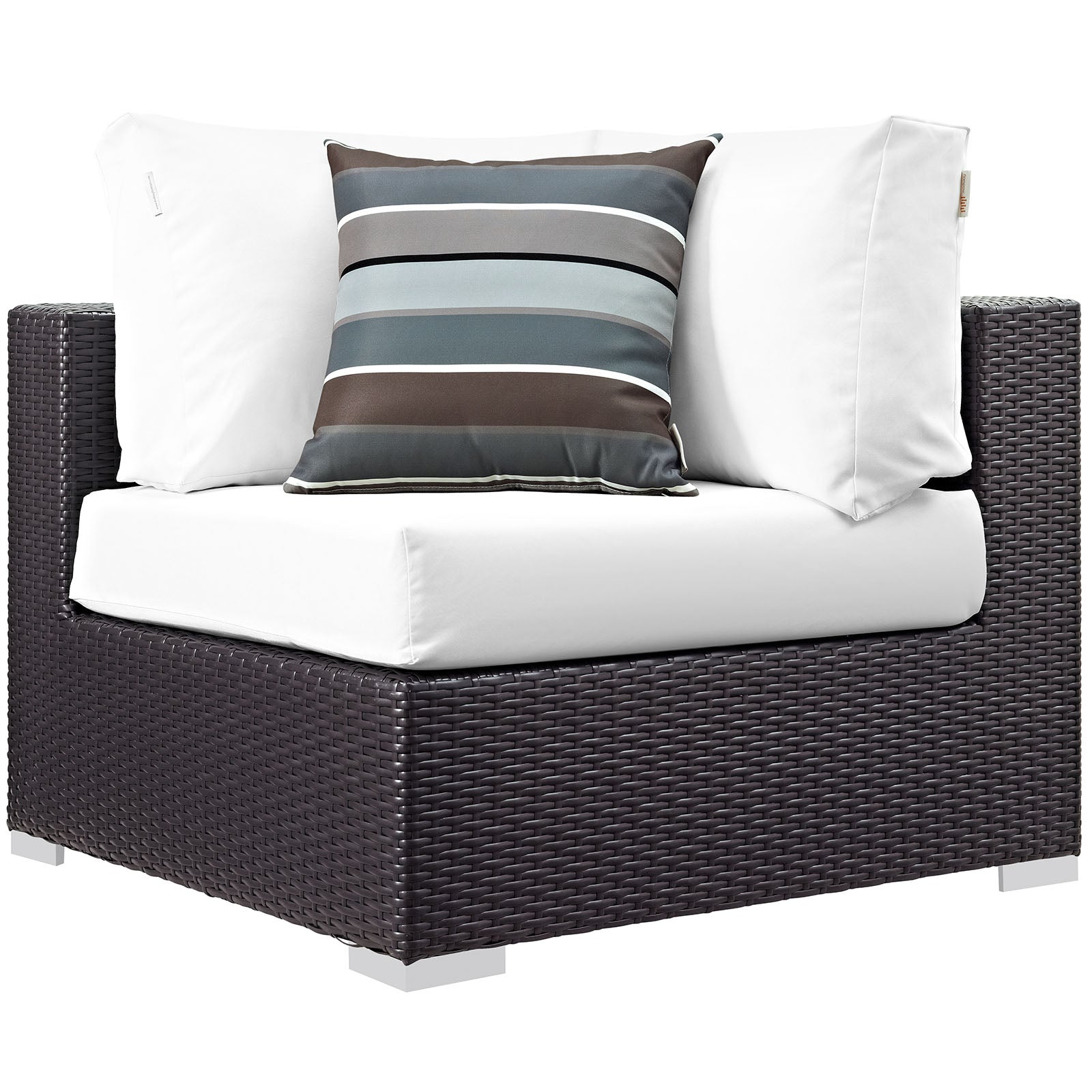 Modway Convene 6 Piece Outdoor Patio Sectional Set | Outdoor Sofas, Loveseats & Sectionals | 