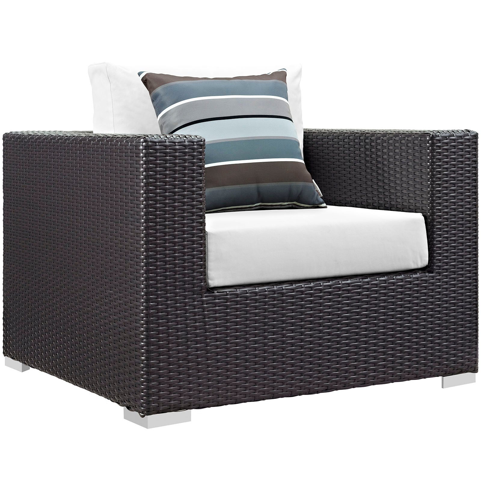 Modway Convene 6 Piece Outdoor Patio Sectional Set | Outdoor Sofas, Loveseats & Sectionals | 