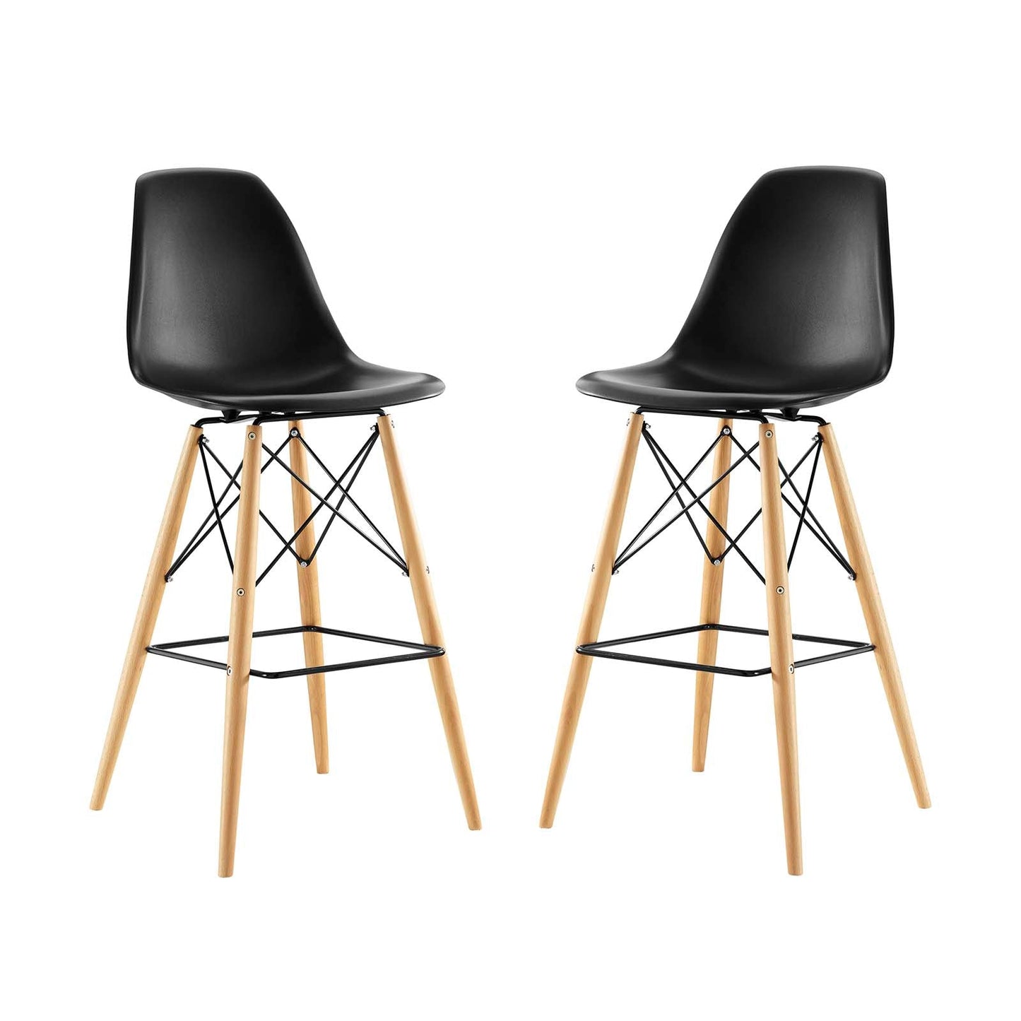 Modway Pyramid Dining Side Bar Stool - Set of 2 | Bar Stools | Modishstore-9