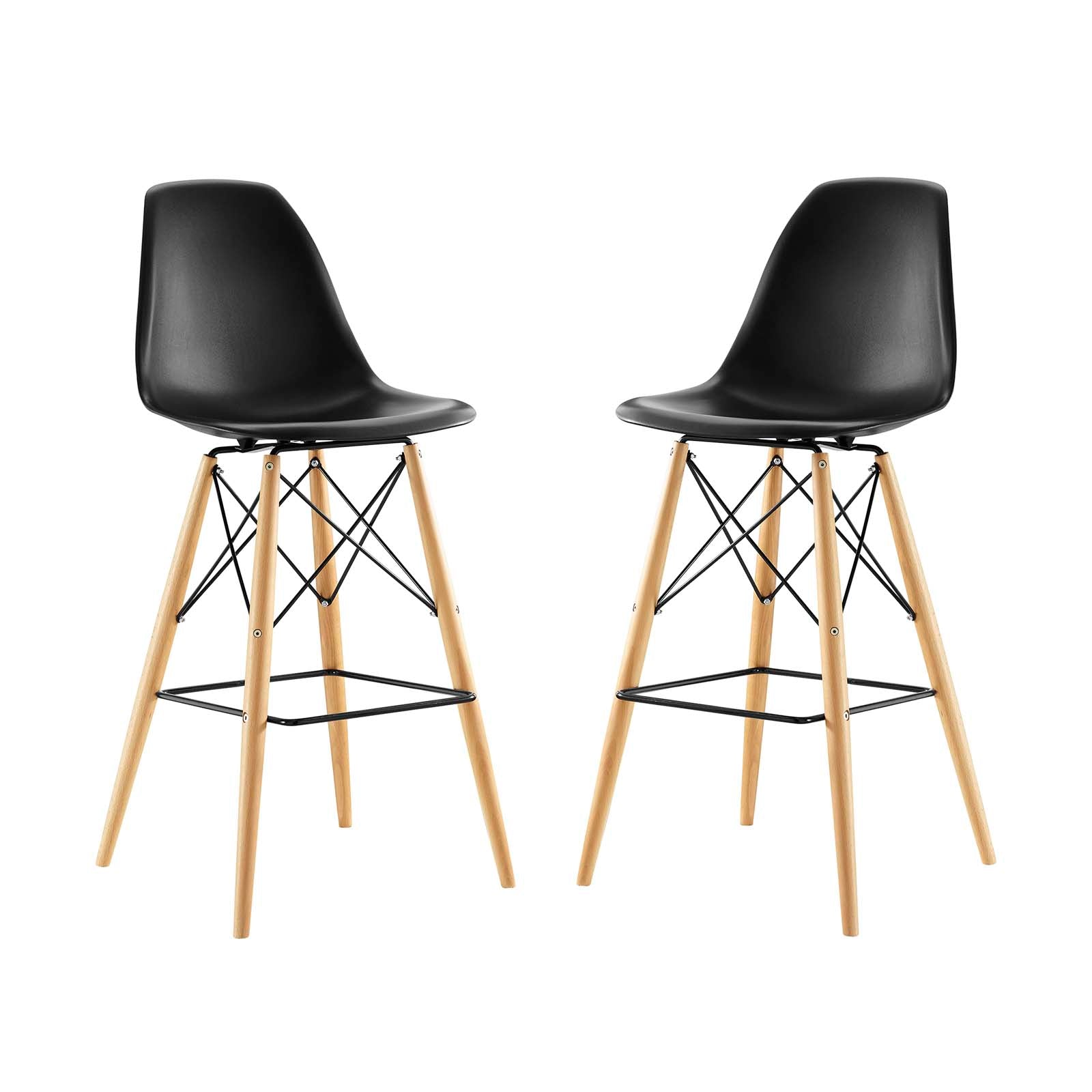 Modway Pyramid Dining Side Bar Stool - Set of 2 | Bar Stools | Modishstore-9