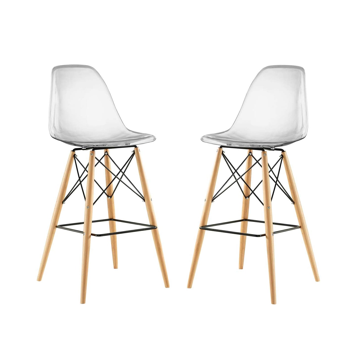Modway Pyramid Dining Side Bar Stool - Set of 2 | Bar Stools | Modishstore-12