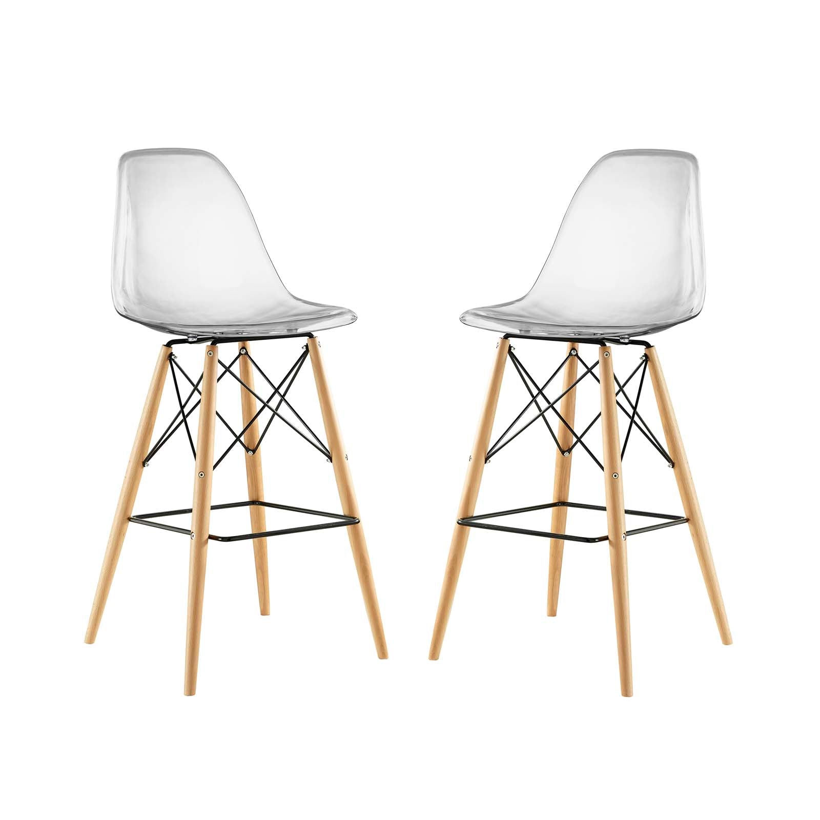 Modway Pyramid Dining Side Bar Stool - Set of 2 | Bar Stools | Modishstore-12