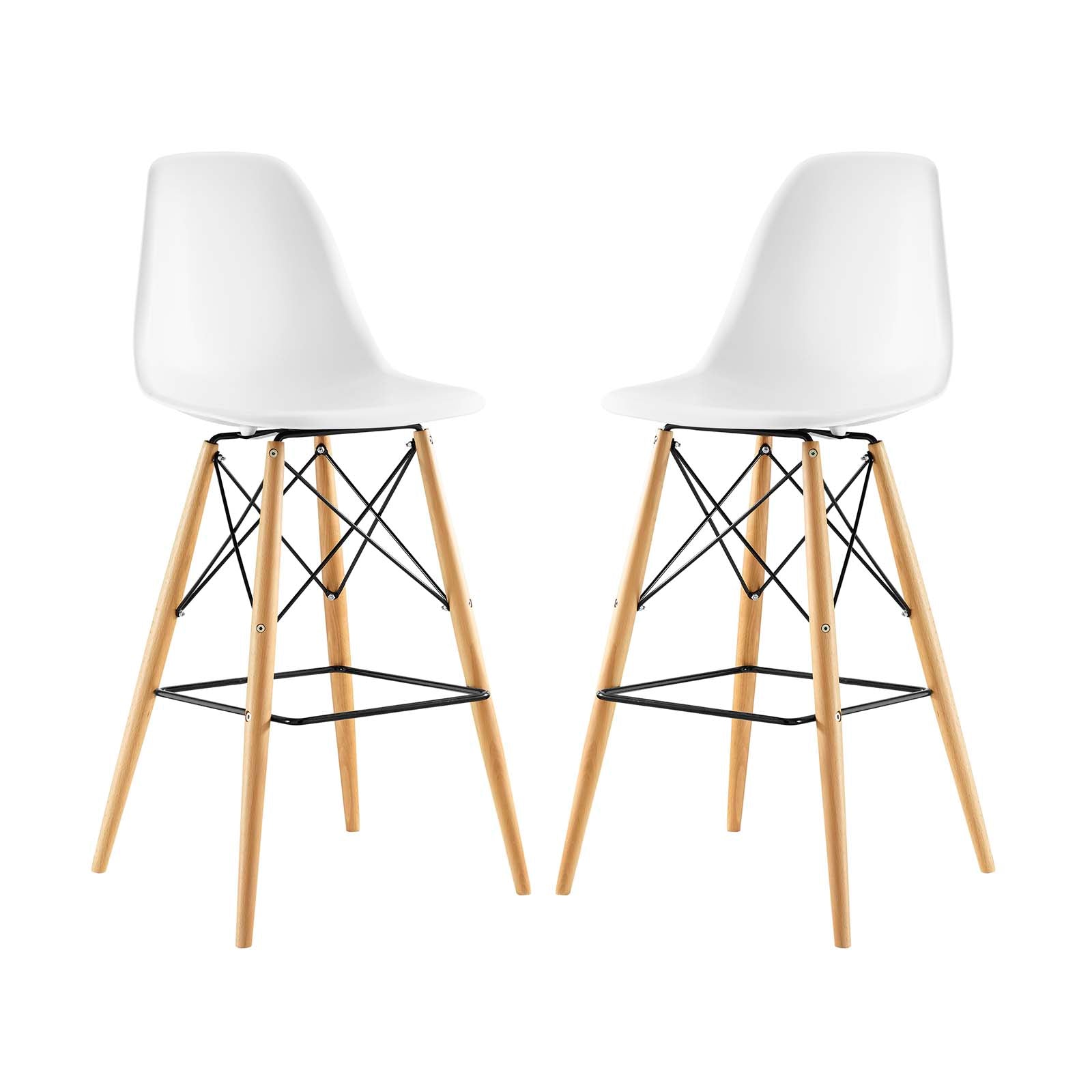 Modway Pyramid Dining Side Bar Stool - Set of 2 | Bar Stools | Modishstore-3