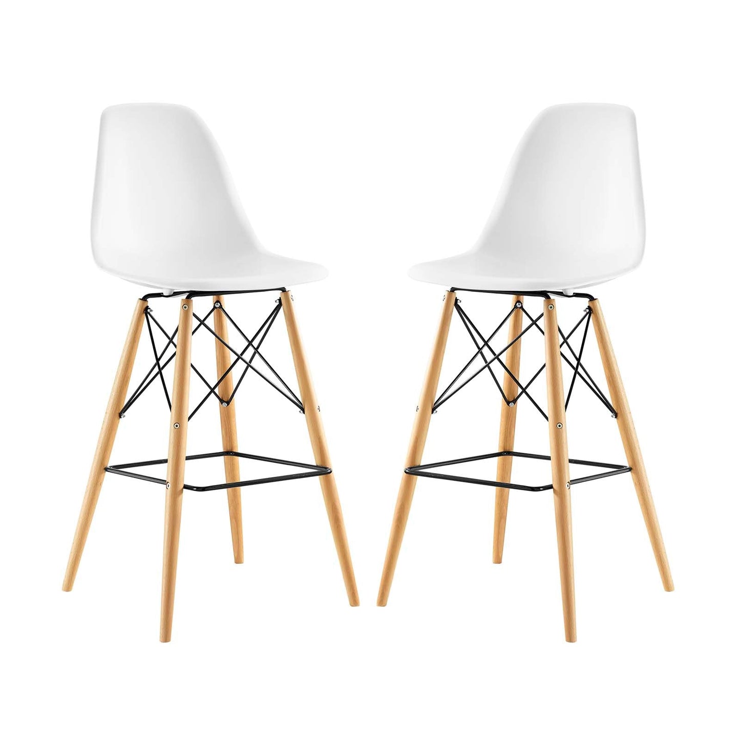 Modway Pyramid Dining Side Bar Stool - Set of 2 | Bar Stools | Modishstore-13