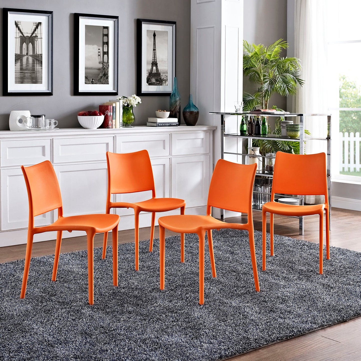Modway Hipster Dining Side Chair - Set of 4 | Dining Chairs | 