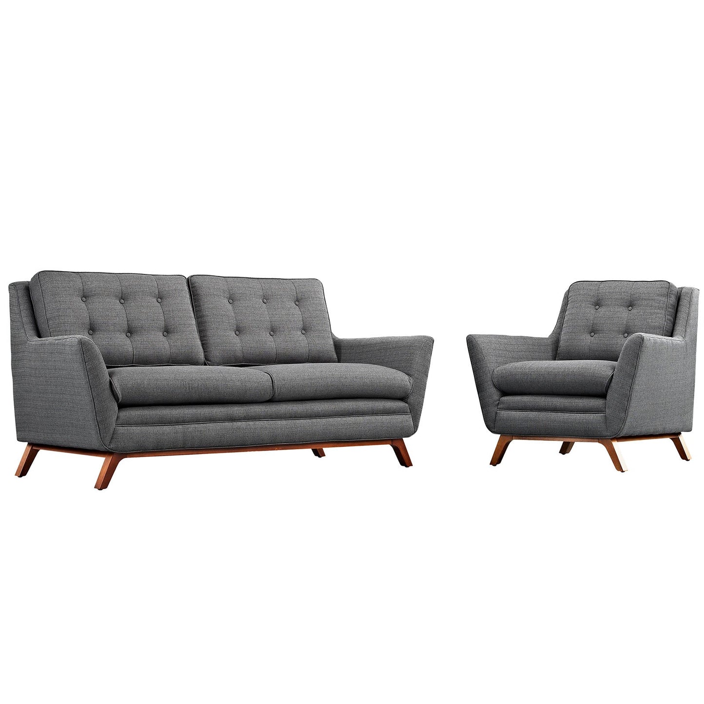 Beguile Living Room Set Upholstered Fabric Set Of 2 By Modway - EEI-2432 | Sofas - 7