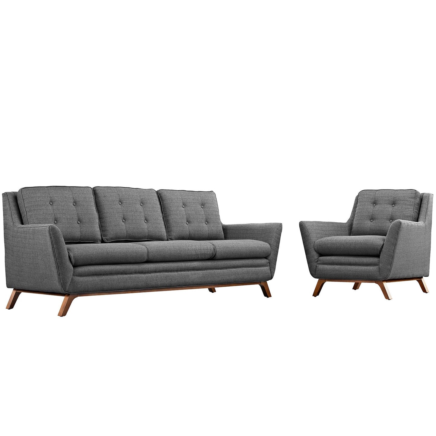 Beguile Living Room Set Upholstered Fabric Set Of 2 By Modway - EEI-2433 | Sofas - 7