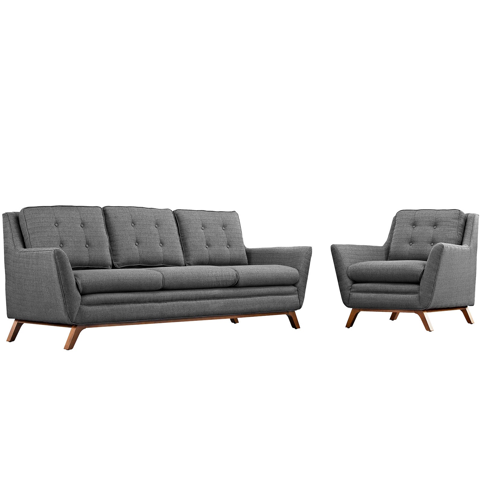Beguile Living Room Set Upholstered Fabric Set Of 2 By Modway - EEI-2433 | Sofas - 7