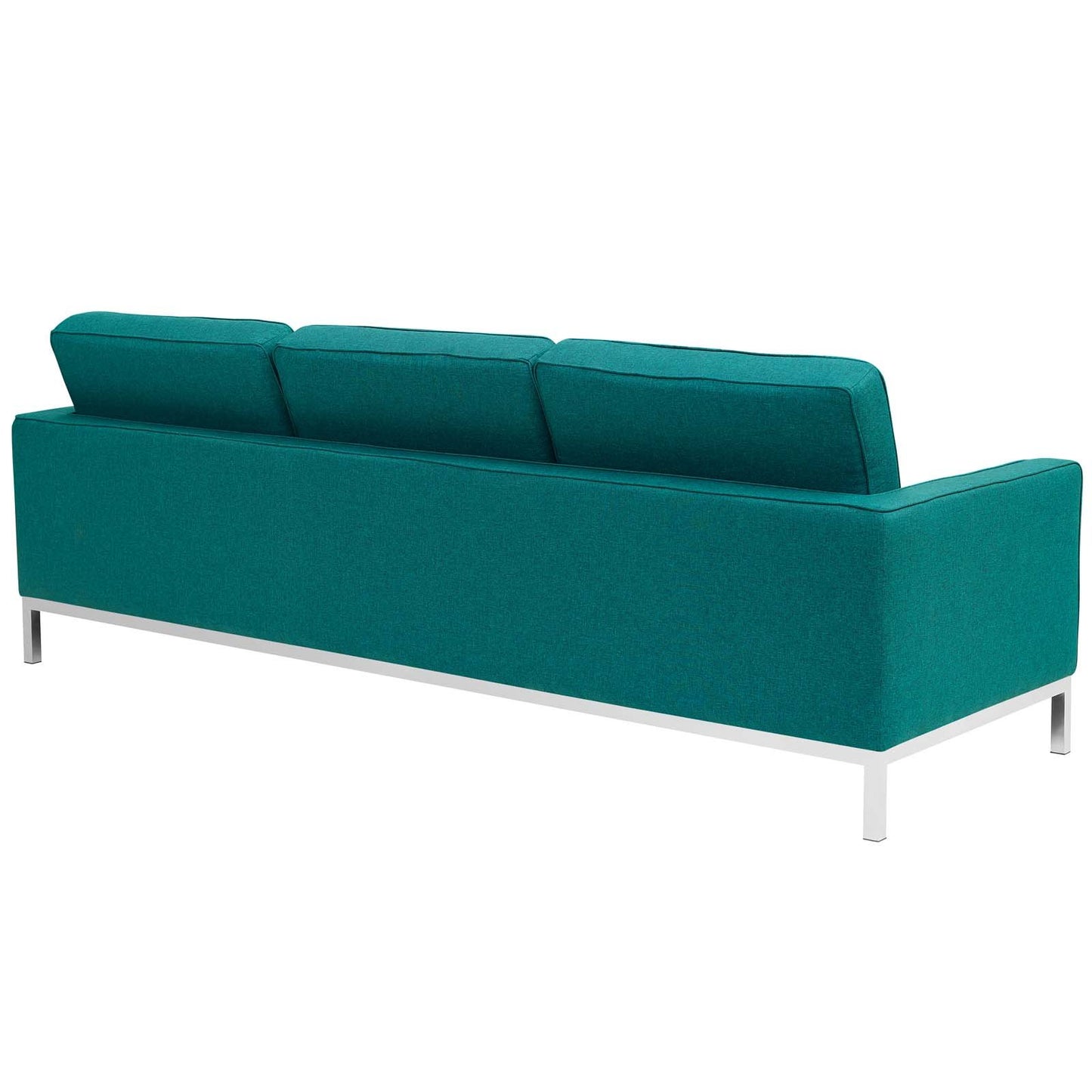 Modway Loft 3 Piece Upholstered Fabric Sofa and Armchair Set