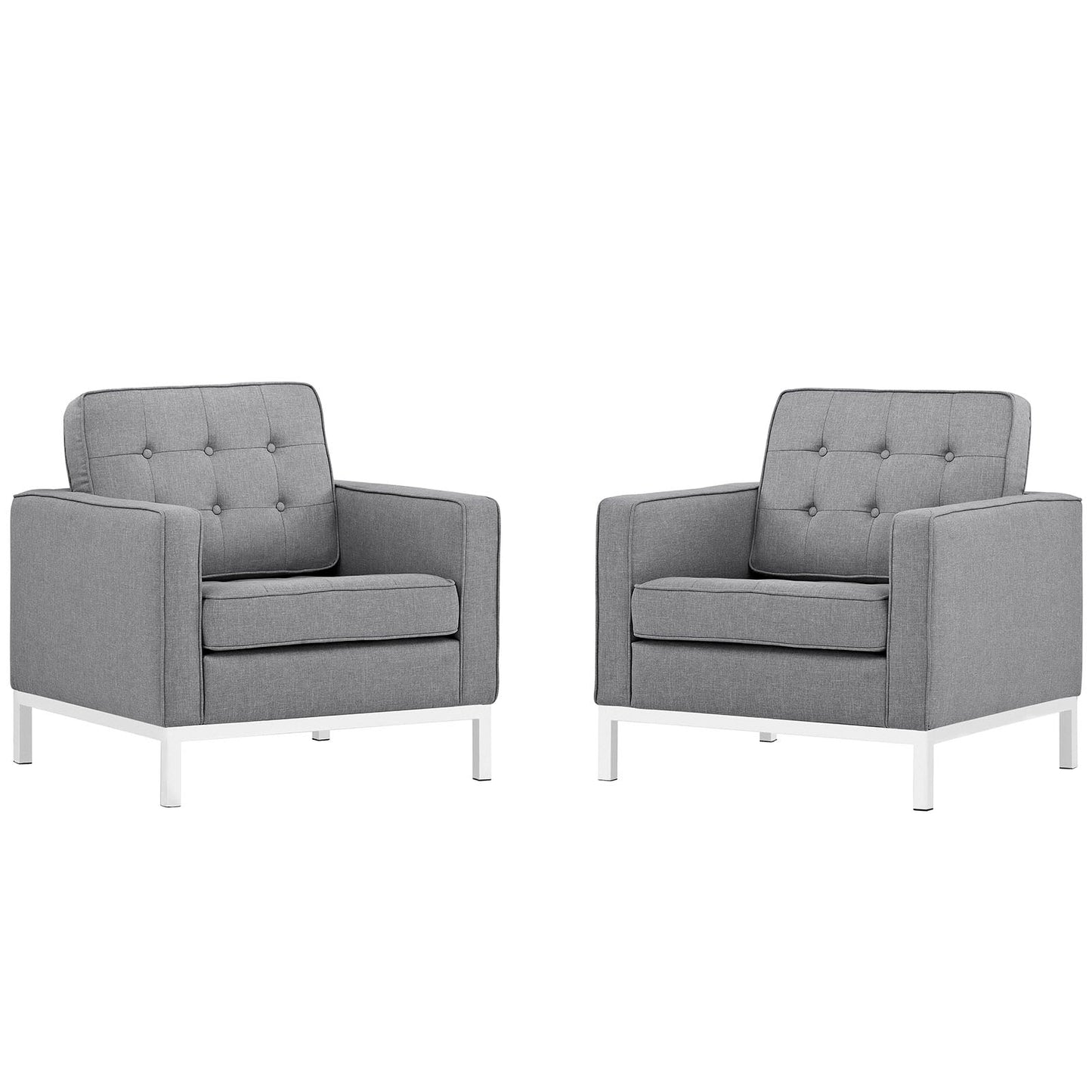 Modway Loft Armchairs Upholstered Fabric - Set of 2 - EEI-2440