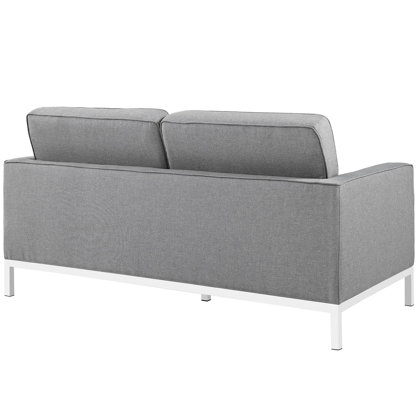 Modway Loft 3 Piece Upholstered Fabric Sofa Loveseat and Armchair Set