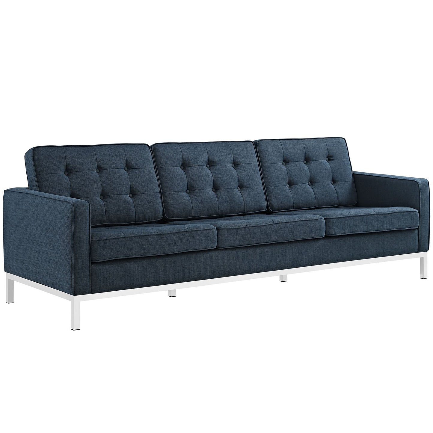 Modway Loft 2 Piece Upholstered Fabric Sofa and Armchair Set