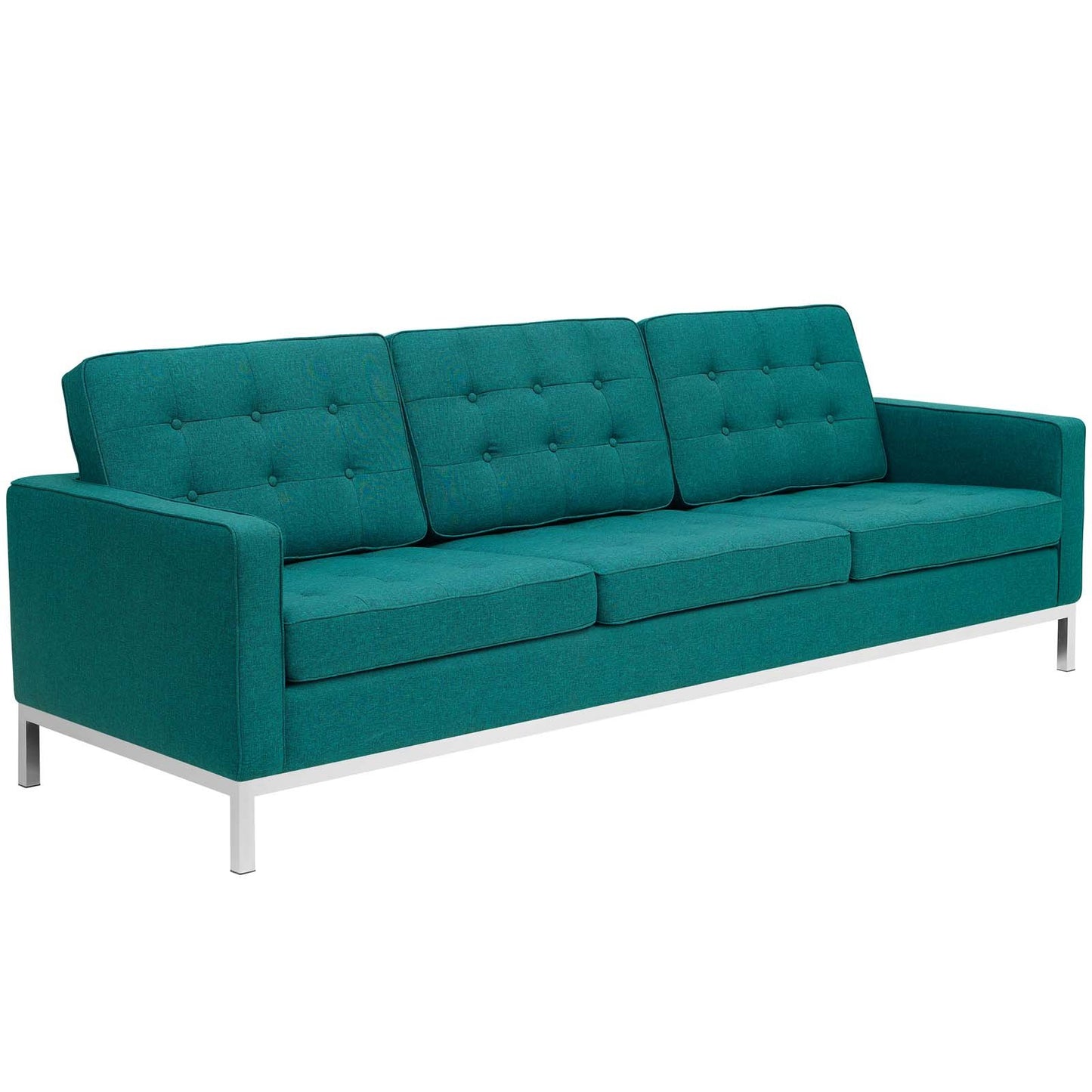 Modway Loft 2 Piece Upholstered Fabric Sofa and Armchair Set