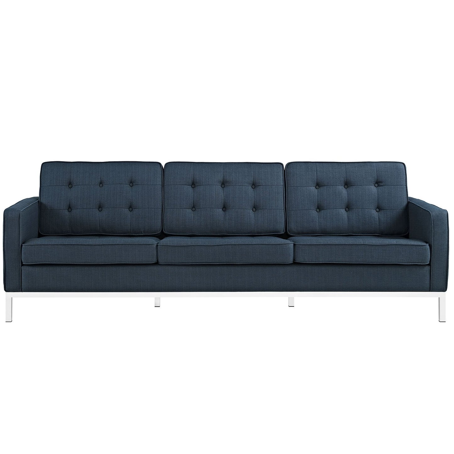Modway Loft 2 Piece Upholstered Fabric Sofa and Loveseat Set