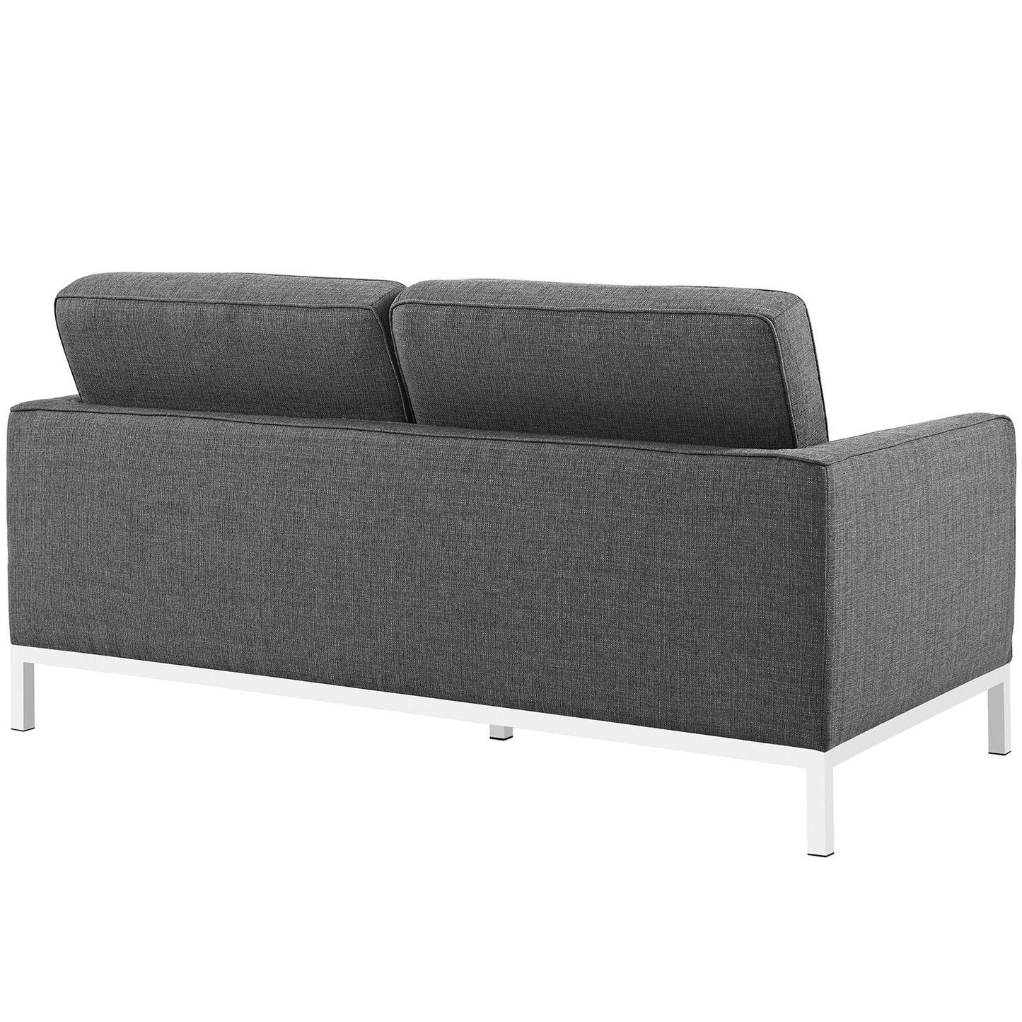 Modway Loft 2 Piece Upholstered Fabric Sofa and Loveseat Set