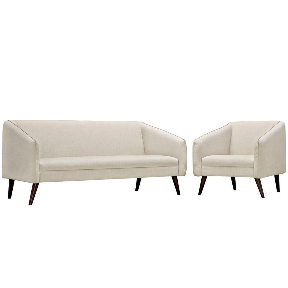 Modway Slide Living Room Set Set of 2 - Beige