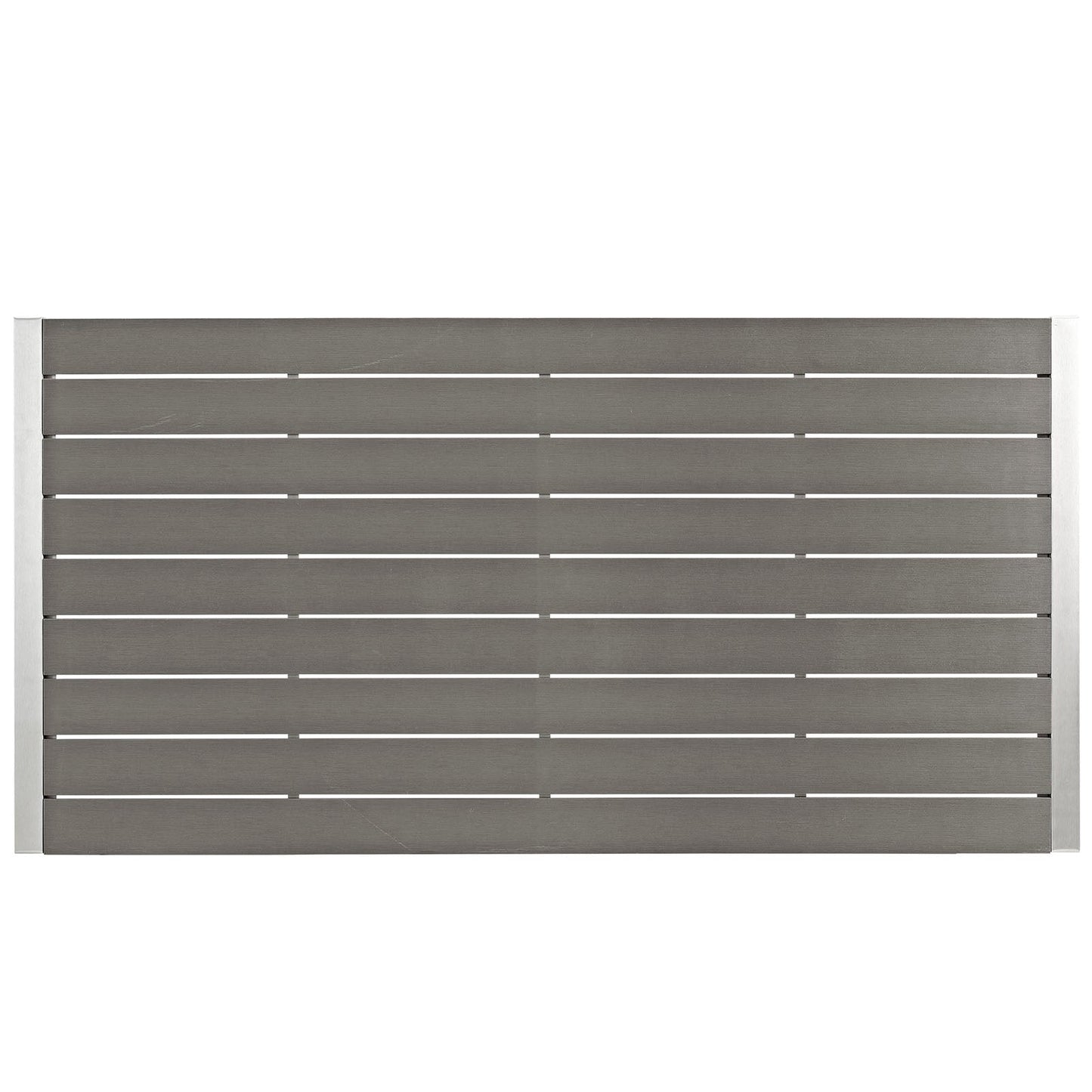Modway EEI-2483 Shore 5 Piece Outdoor Patio Aluminum Dining Set - Silver Black | Dining Sets | 