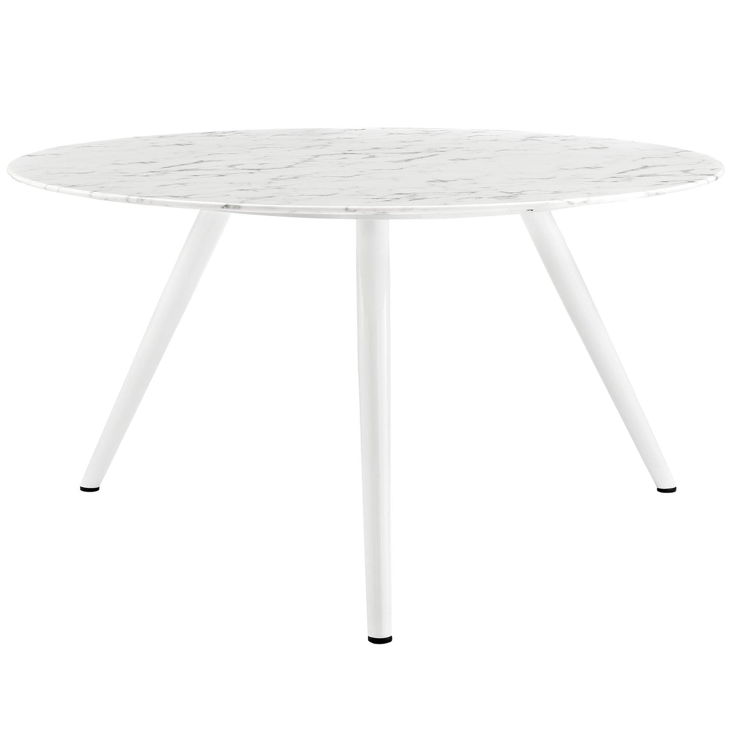 Modway Lippa 54" Round Artificial Marble Dining Table with Tripod Base in White | Dining Tables | Modishstore-2