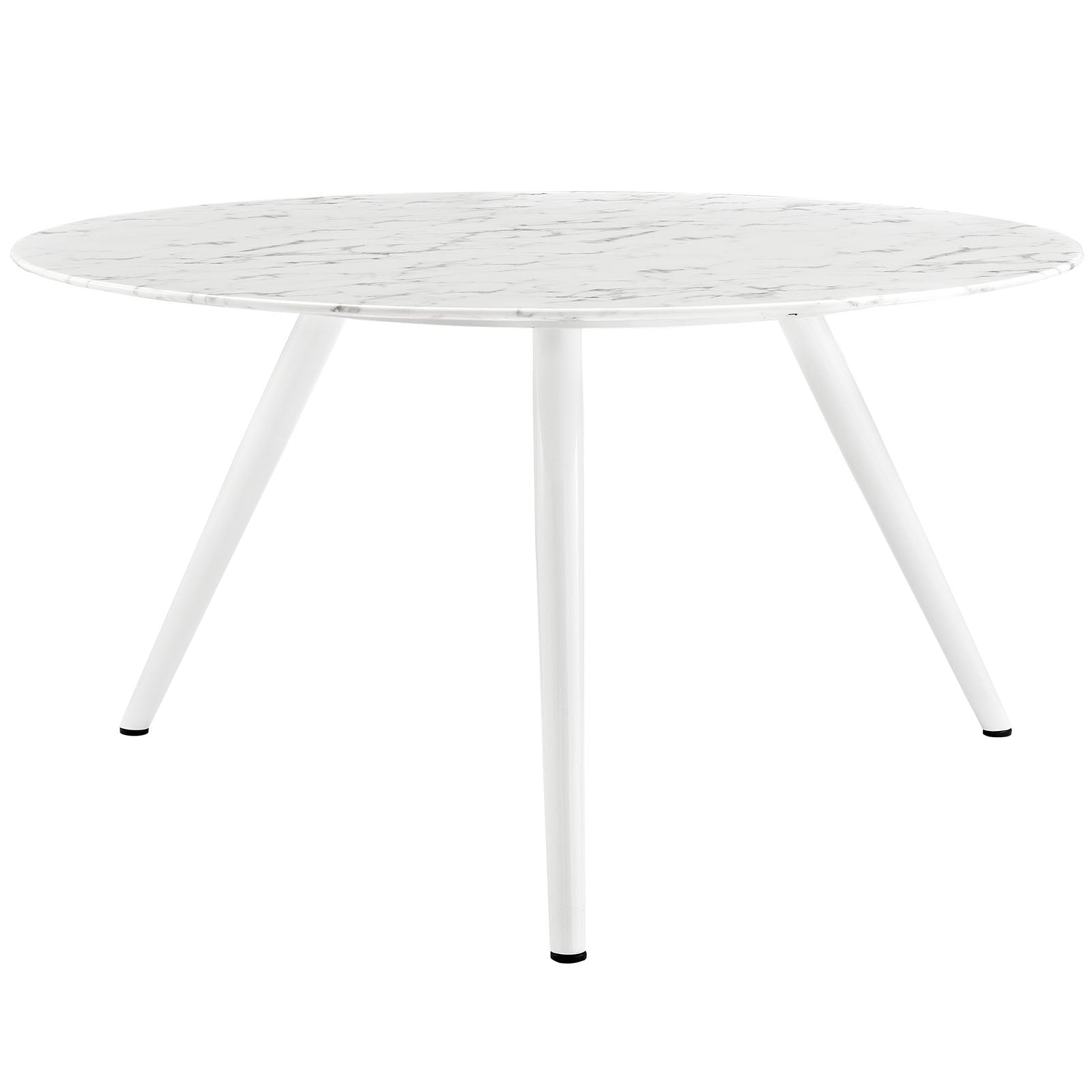 Modway Lippa 54" Round Artificial Marble Dining Table with Tripod Base in White | Dining Tables | Modishstore-2