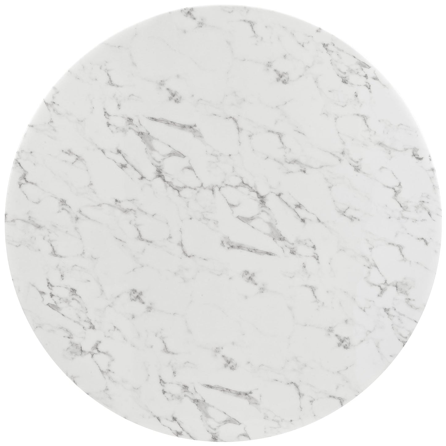 Modway Lippa 54" Round Artificial Marble Dining Table with Tripod Base in White | Dining Tables | Modishstore-3