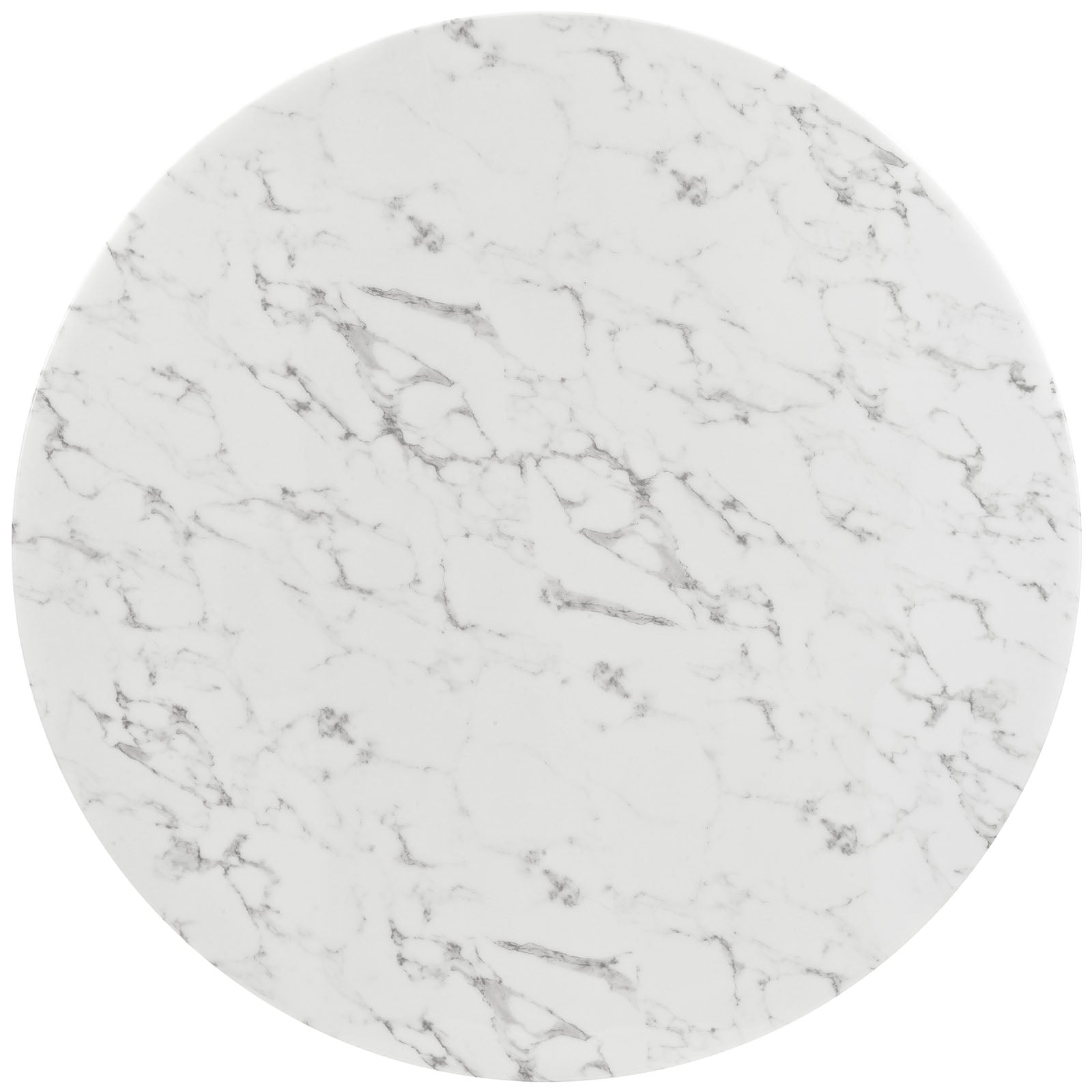 Modway Lippa 54" Round Artificial Marble Dining Table with Tripod Base in White | Dining Tables | Modishstore-3
