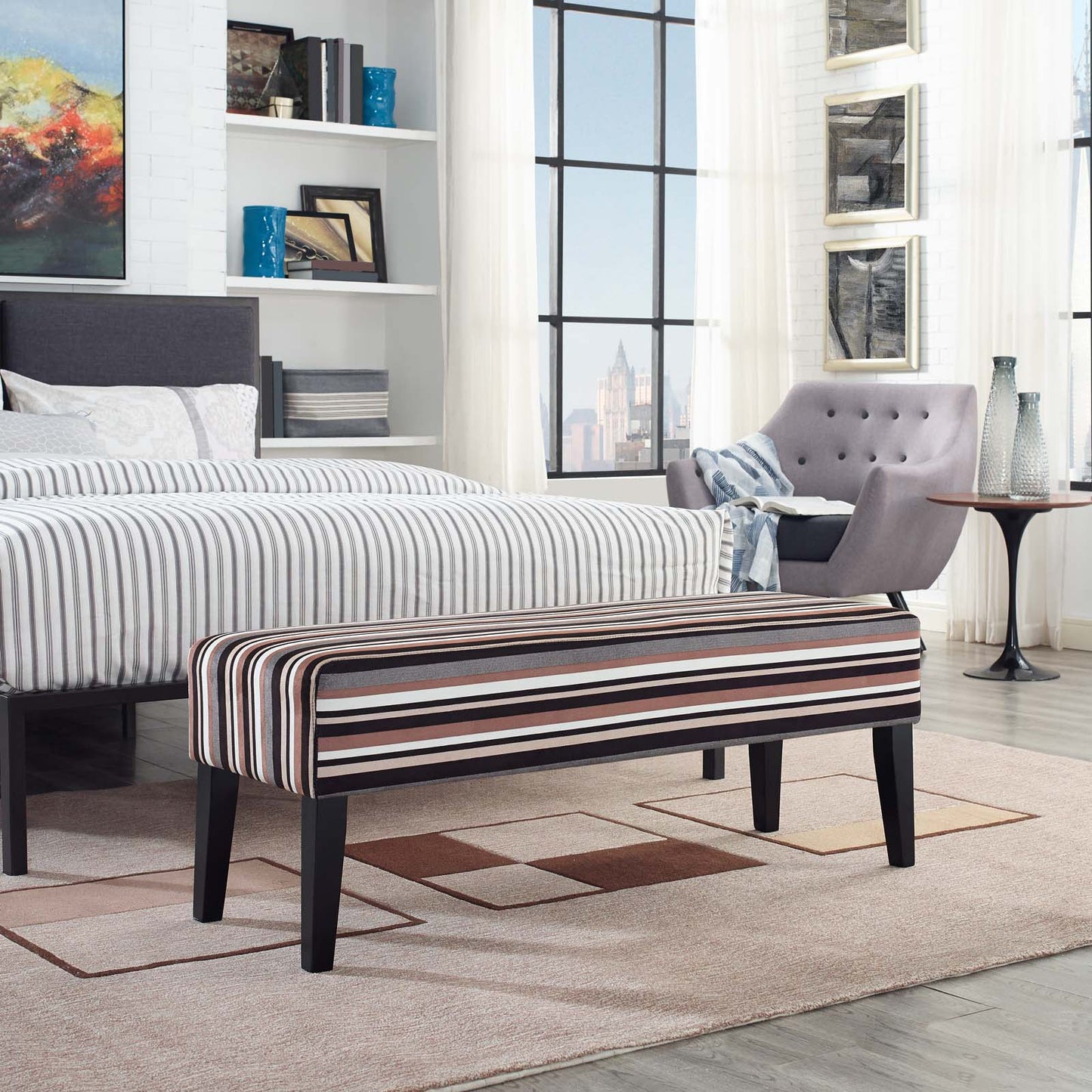 Connect Upholstered Fabric Bench By Modway - EEI-2556