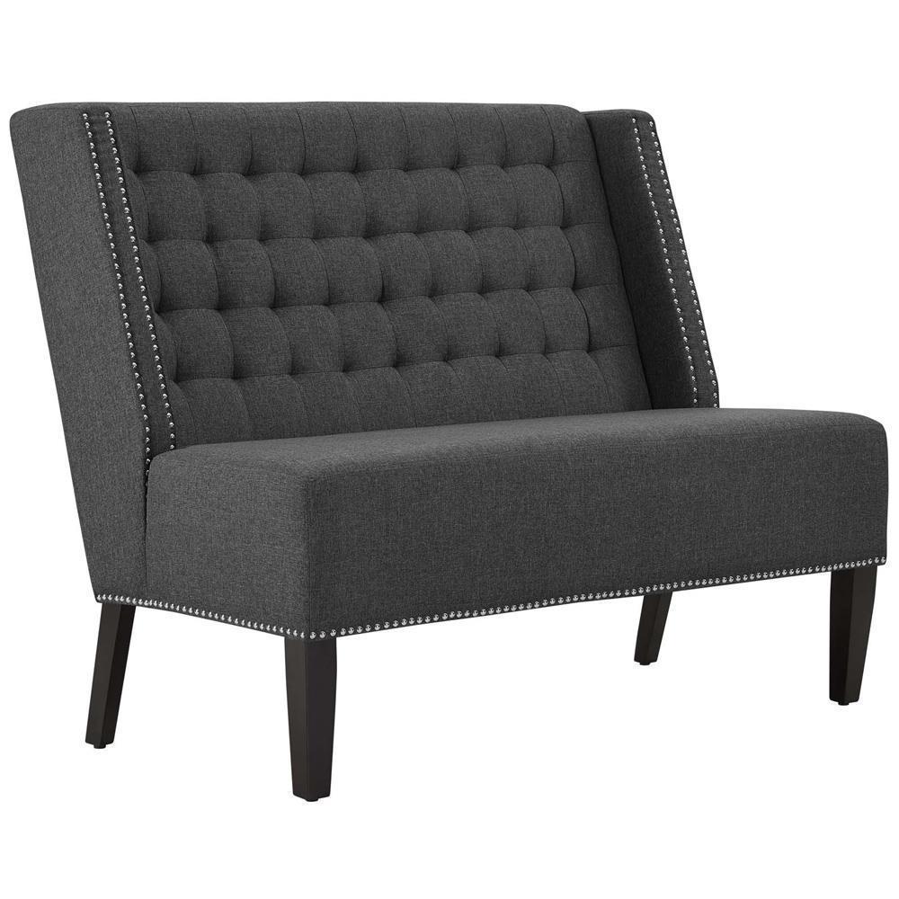 Modway Achieve Upholstered Fabric Settee - Gray