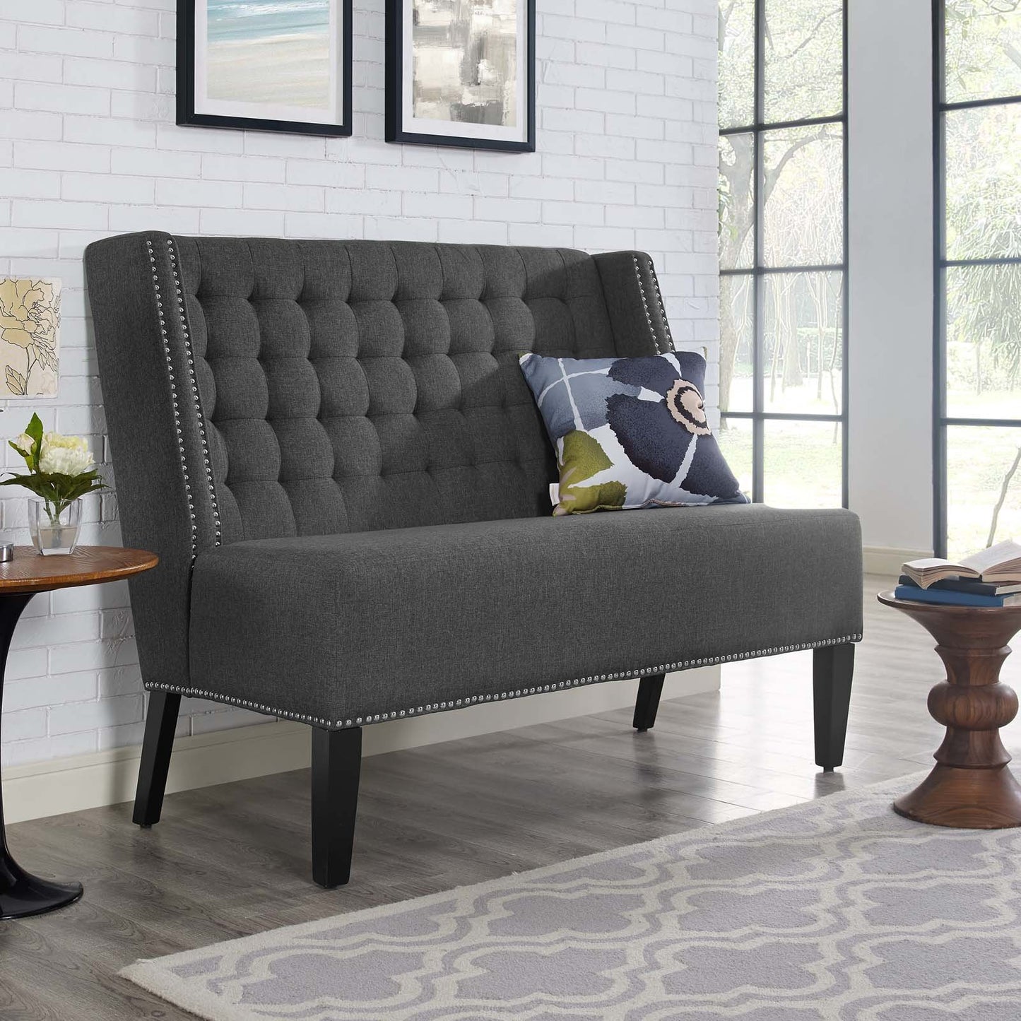 Modway Achieve Upholstered Fabric Settee