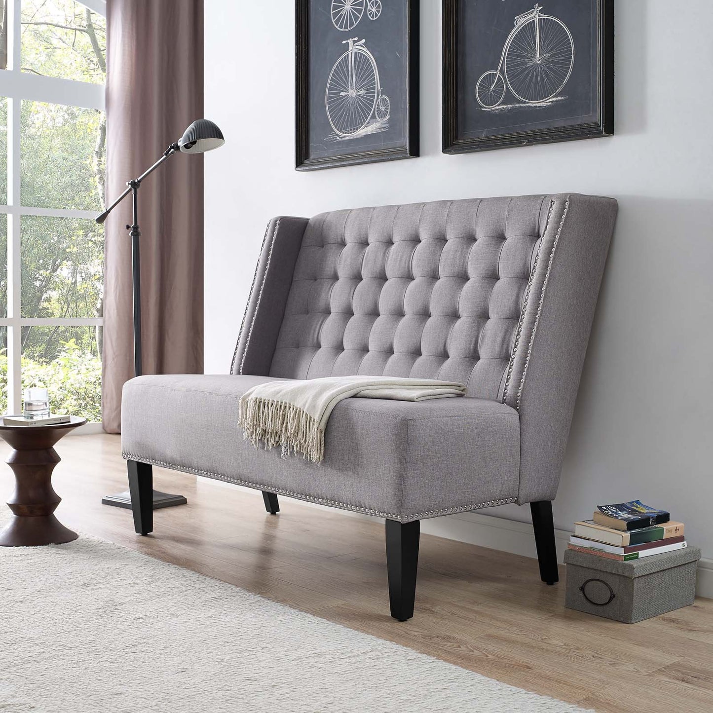 Modway Achieve Upholstered Fabric Settee
