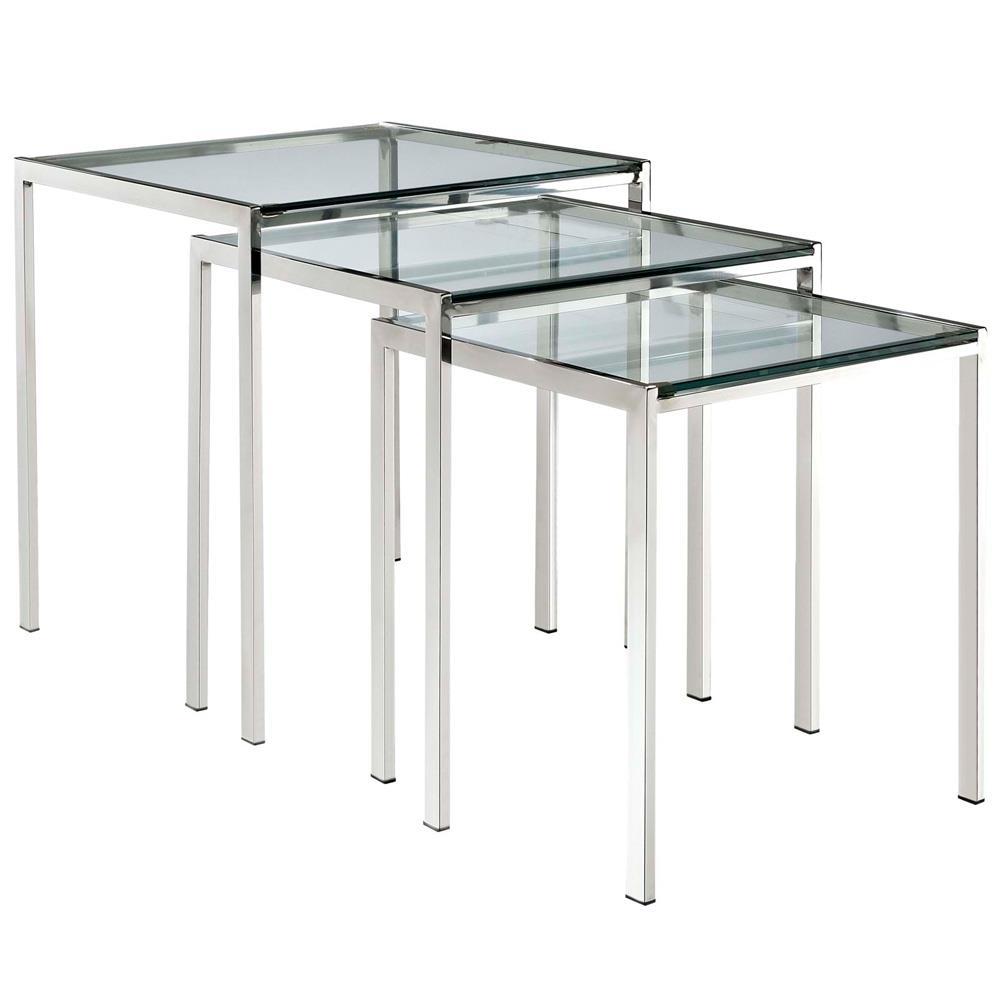 Modway Nimble Nesting Table - Silver | Nesting Tables | Modishstore-3