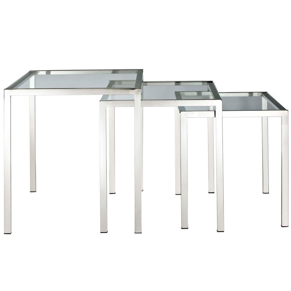 Modway Nimble Nesting Table - Silver | Nesting Tables | Modishstore-4