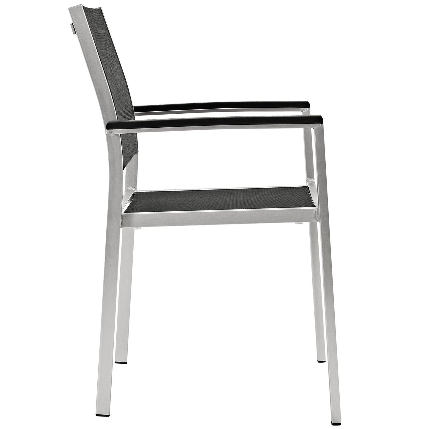 Modway Shore Dining Chair Outdoor Patio Aluminum Set of 2
