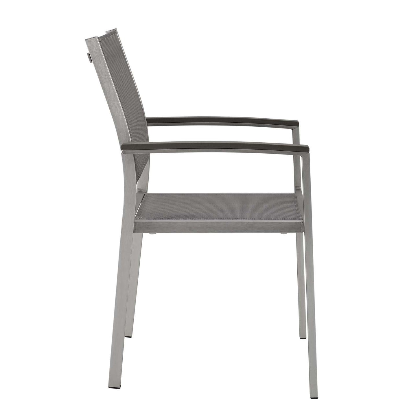 Modway Shore Dining Chair Outdoor Patio Aluminum Set of 2