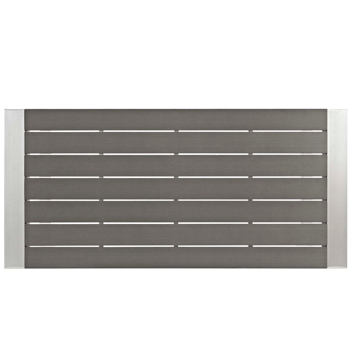 Modway EEI-2588 Shore 5 Piece Outdoor Patio Aluminum Dining Set - Silver Gray | Dining Sets | 