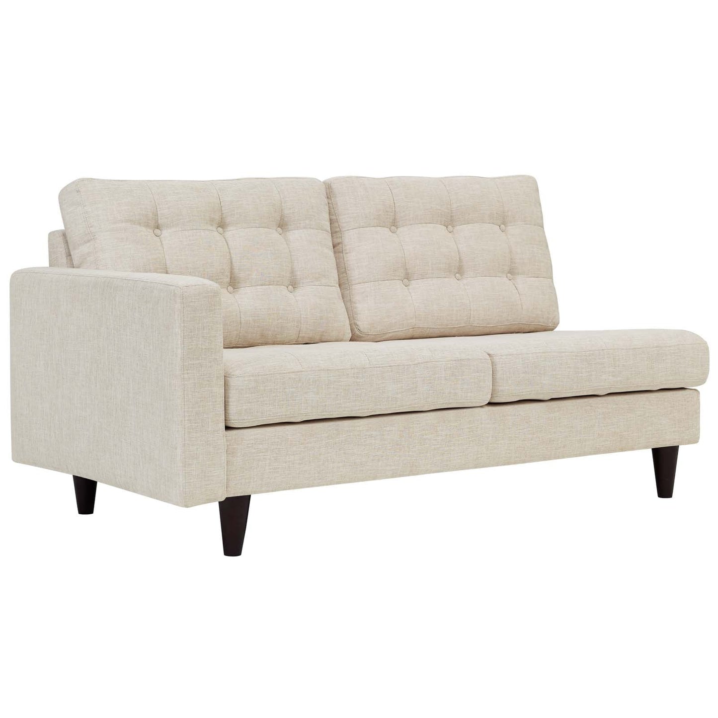 Modway Empress Left-Facing Upholstered Fabric Loveseat | Loveseats | 
