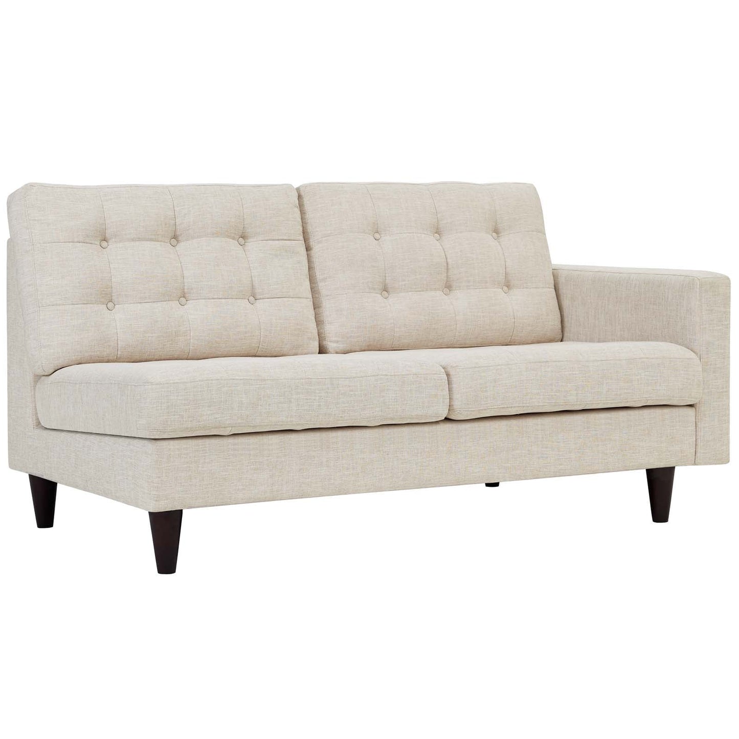 Modway Empress Right-Facing Upholstered Fabric Loveseat | Loveseats | 
