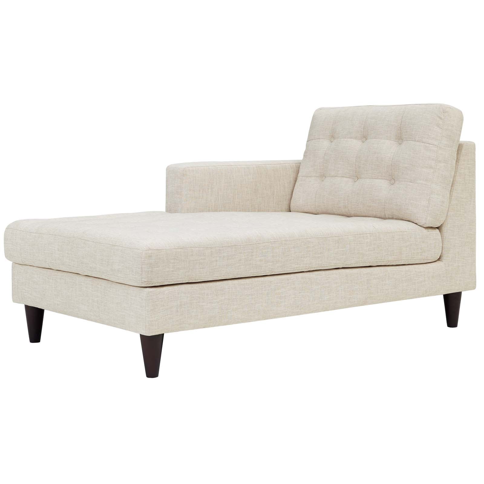 Modway Empress Left-Arm Upholstered Fabric Chaise | Outdoor Recliners & Lounge Chairs