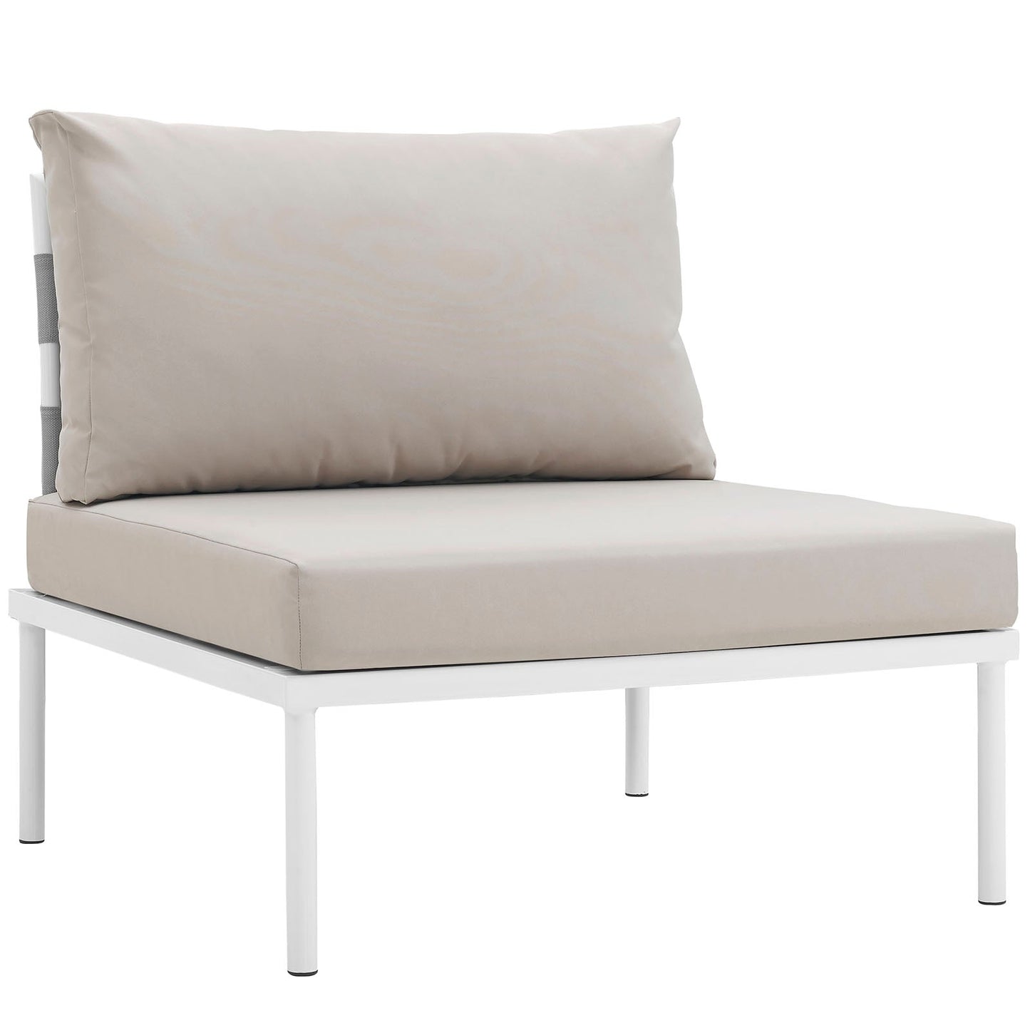 Modway Harmony Armless Outdoor Patio Aluminum Chair | Outdoor Chairs | 