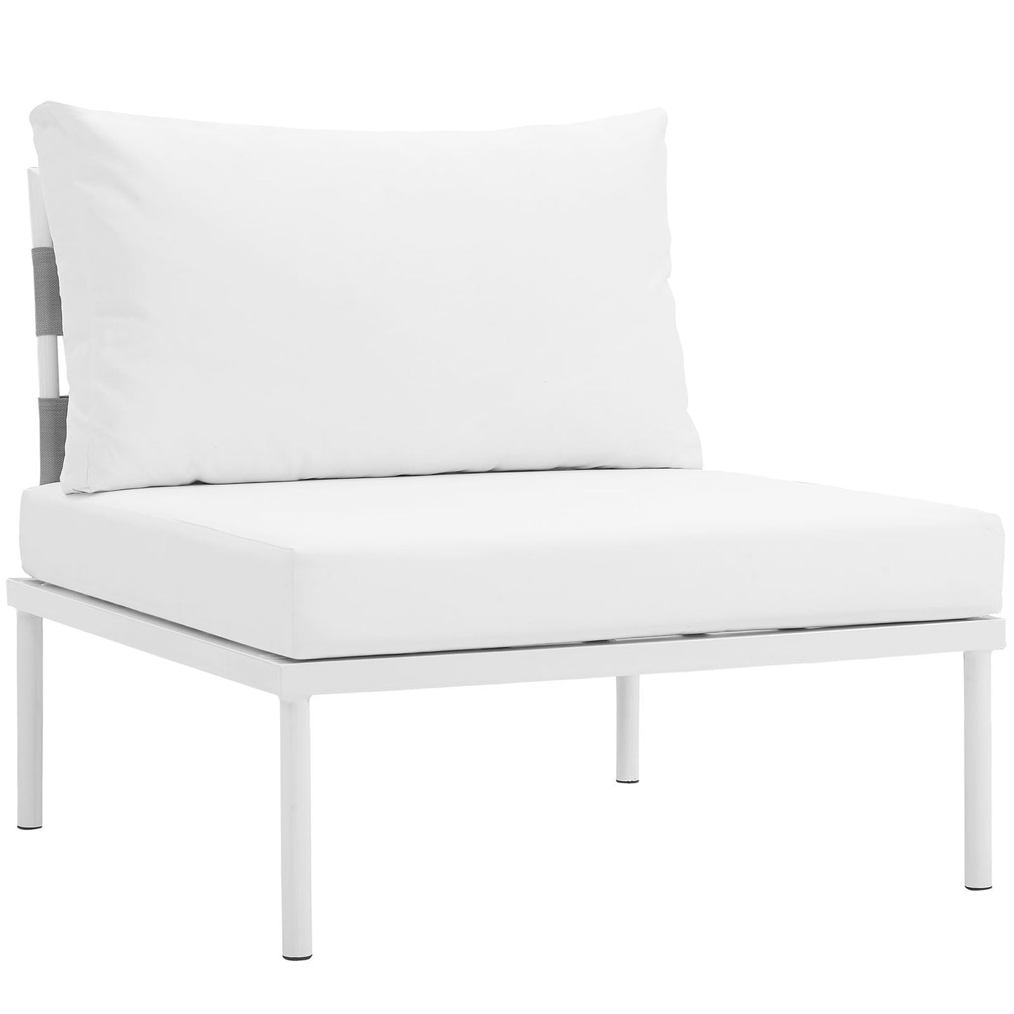 Modway Harmony Armless Outdoor Patio Aluminum Chair | Outdoor Chairs | 