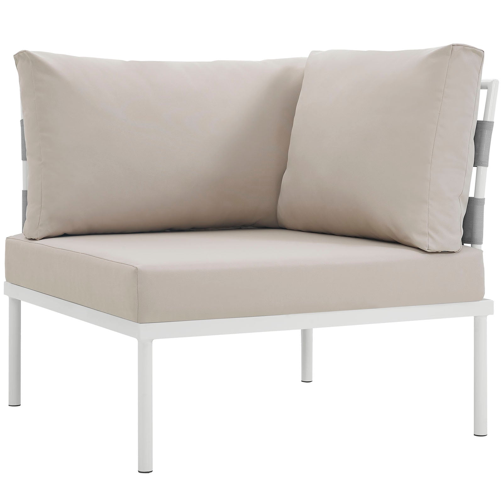 Modway Harmony Outdoor Patio Aluminum Corner Sofa | Outdoor Chairs | 