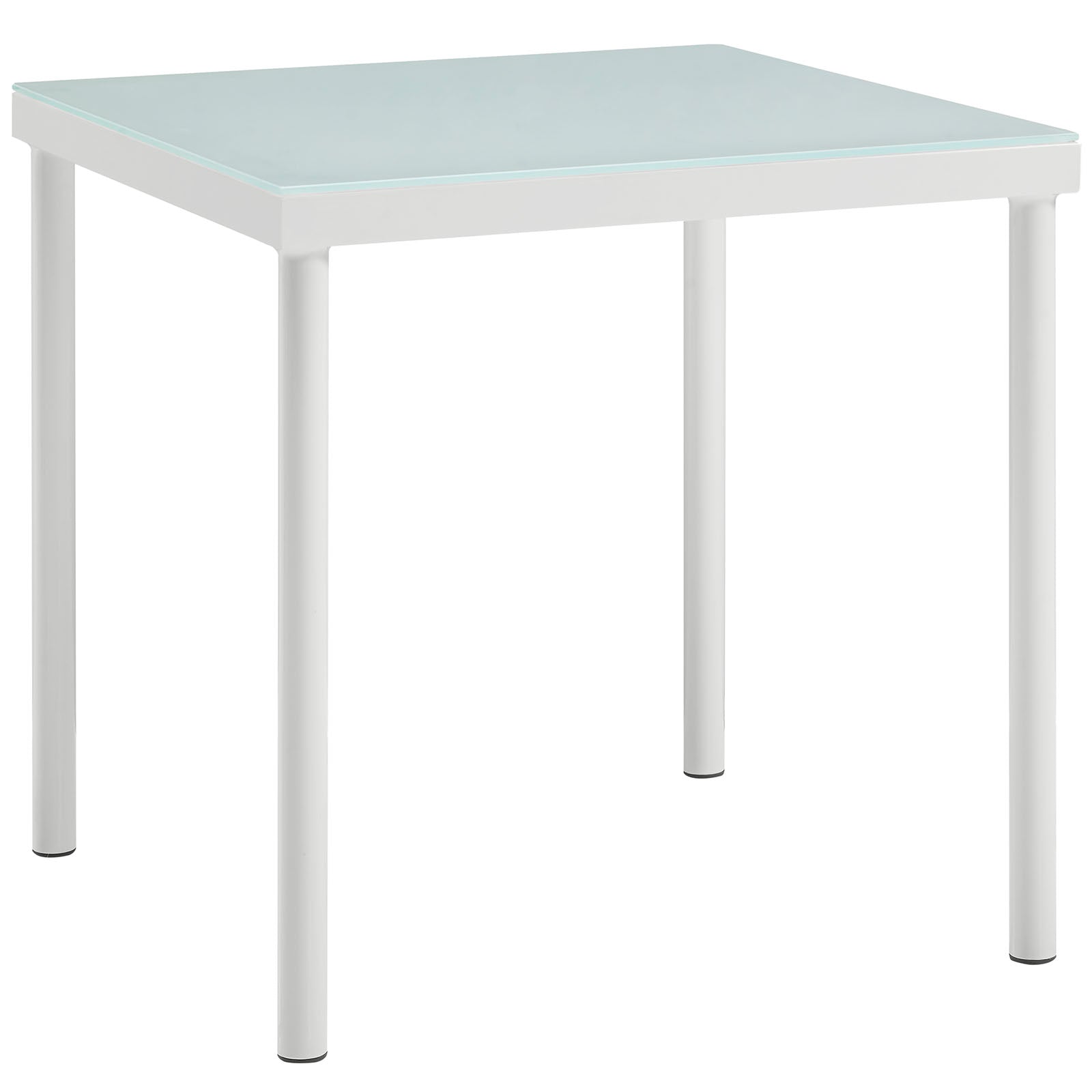 Modway Harmony Outdoor Patio Aluminum Side Table - White | Outdoor Tables | 